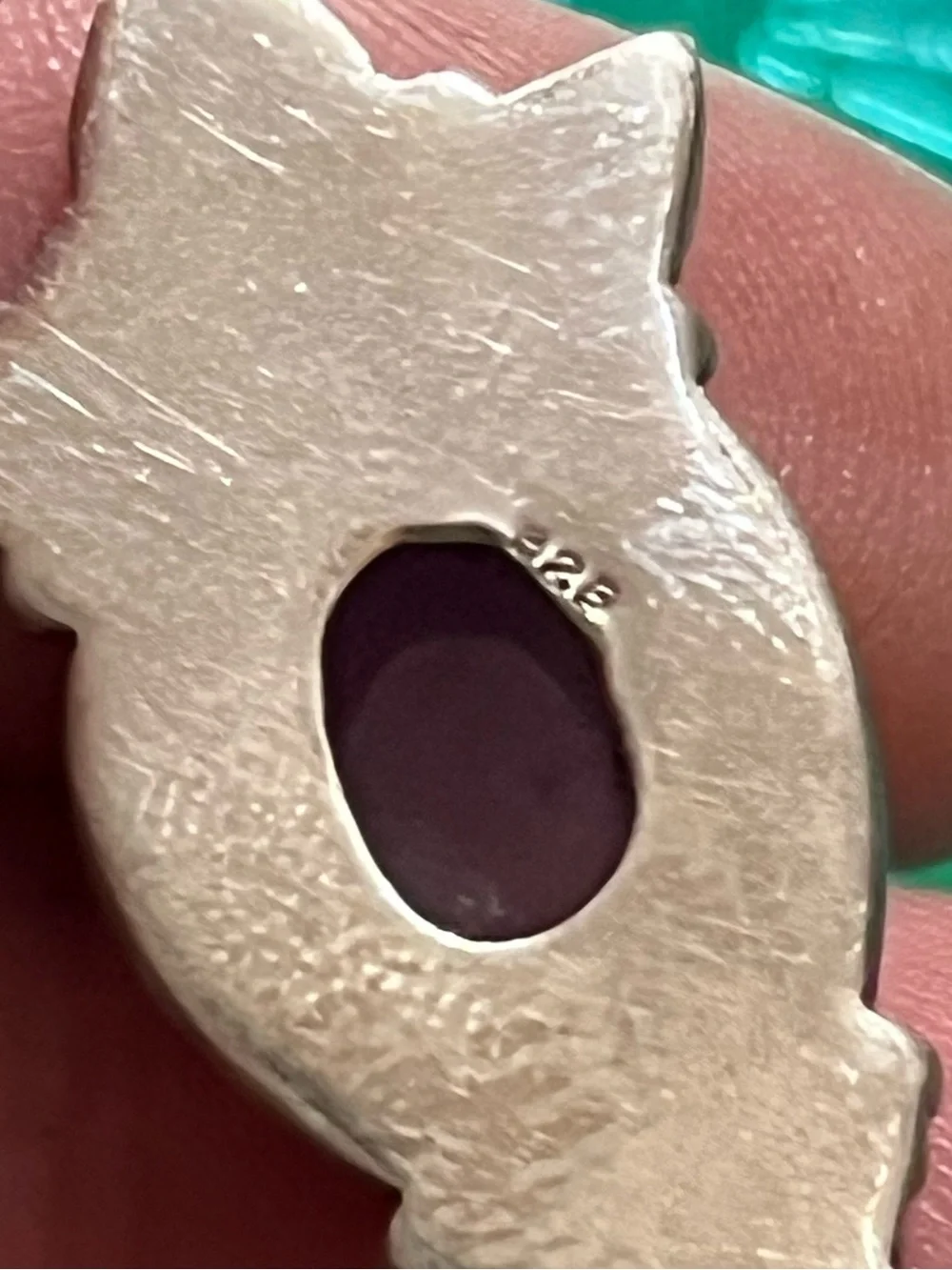 Vintage Sterling Silver 925 Natural Lavender Amethyst Pendant
